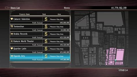 yakuza 0 ogando arts location.